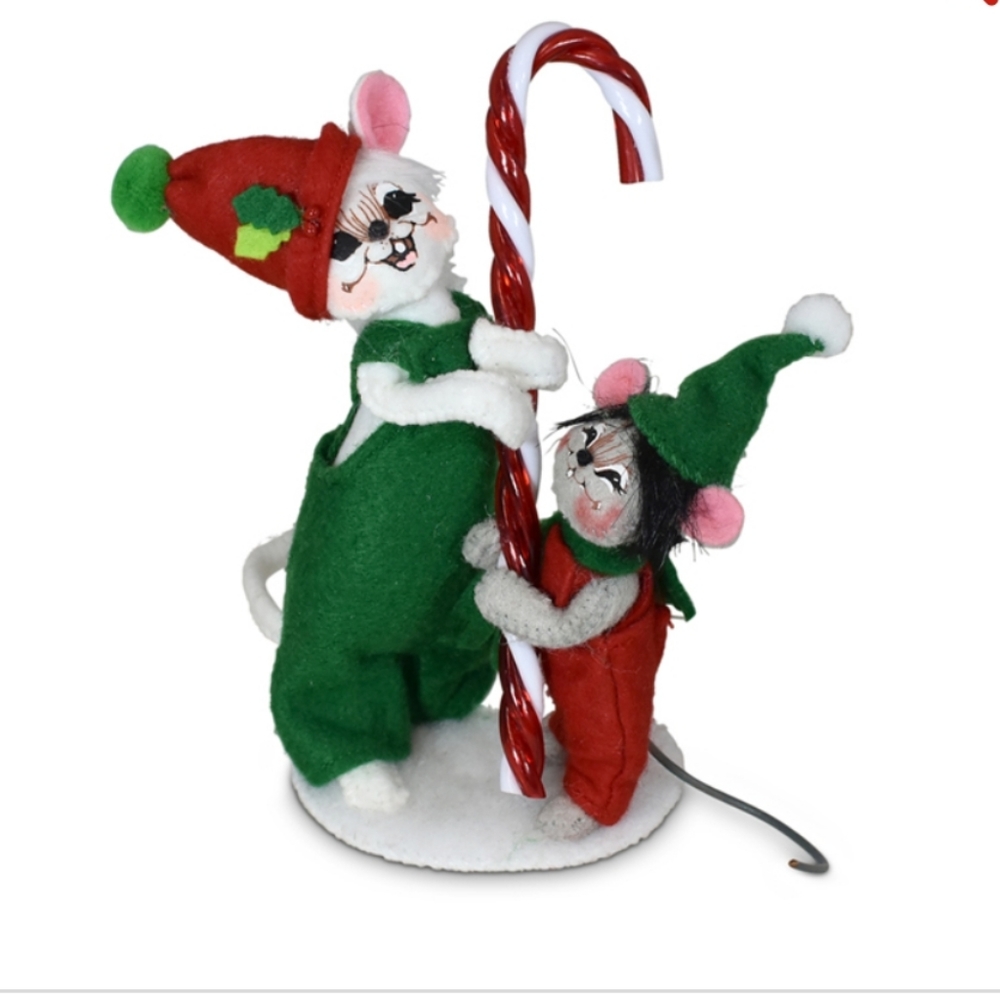 AnnaLee 5in Candy Cane Mice Item #61012